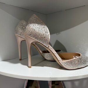 Jewel Badgley Mischka Sparkling Silver Heels